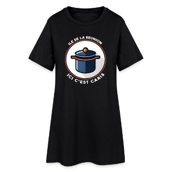 Here it's Caris Creole Reunion Island - Women’s T-Shirt Dress - black - Front
