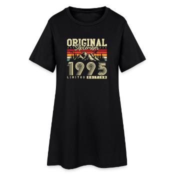 Carte d'anniversaire rétro originale de septembre 1995 - Robe T-shirt Femme - noir - Devant