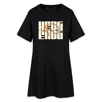 Merch mit dem Logo deines Lieblingsigels  - Frauen T-Shirt-Kleid - Schwarz - Vorne