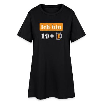 J’ai 19 ans et je fête mes 20 ans - Robe T-shirt Femme - noir - Devant