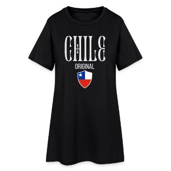 Originaire du Chili, né au Chili - Robe T-shirt Femme - noir - Devant