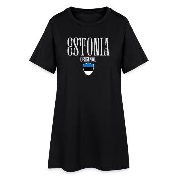 Originaire d’Estonie, né en Estonie - Robe T-shirt Femme - noir - Devant