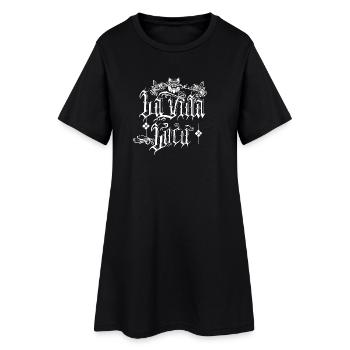Crâne et Roses Tattoo Design - Robe T-shirt Femme - noir - Devant