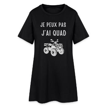 Ich kann kein Quad haben - Frauen T-Shirt-Kleid - Schwarz - Vorne