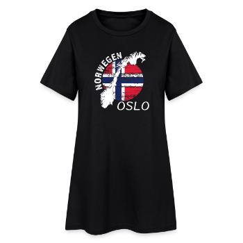 Oslo - Women’s T-Shirt Dress - black - Front