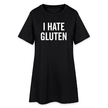 Je déteste le gluten - Robe T-shirt Femme - noir - Devant