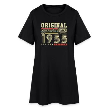 Carte d'anniversaire originale de septembre 1955, vintage et rétro - Robe T-shirt Femme - noir - Devant