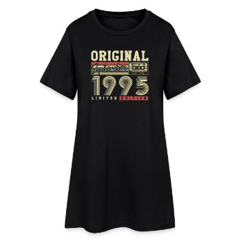 Carte d'anniversaire rétro originale de septembre 1995 - Robe T-shirt Femme - noir - Devant