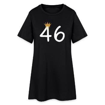 Regal Gold Crown Design schwarz mit der Zahl 44 - Frauen T-Shirt-Kleid - Schwarz - Vorne