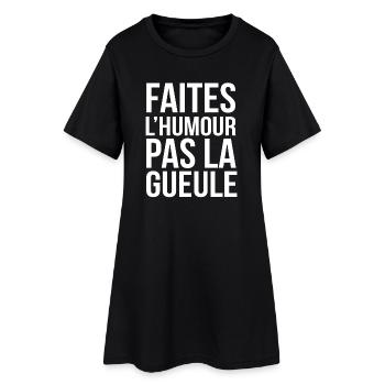 Citations humoristiques en style graphique moderne - Robe T-shirt Femme - noir - Devant