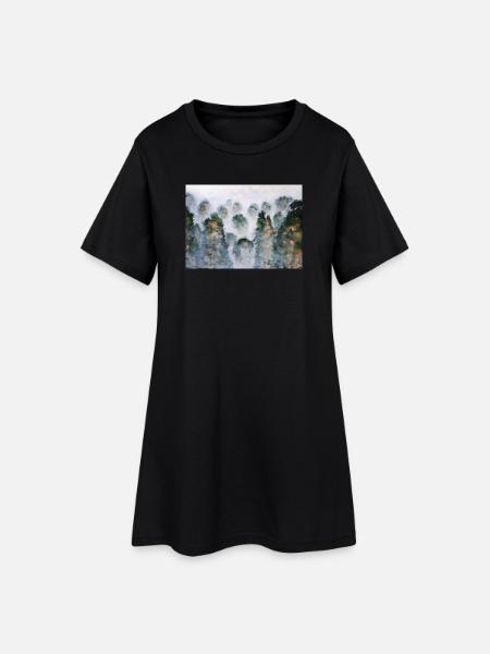 Mystischer Wald Thailnad Gebirge Aquarelle - Frauen T-Shirt-Kleid - Schwarz