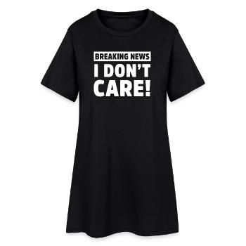 Breaking News Je m’en fiche Mème sarcastique drôle - Robe T-shirt Femme - noir - Devant