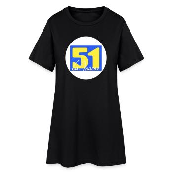 Logo emblématique de La Marne en couleurs vives - Robe T-shirt Femme - noir - Devant