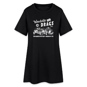 Woodville DraG Festival Vintage Design - Frauen T-Shirt-Kleid - Schwarz - Vorne