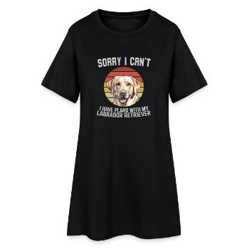 Labrador Retriever Humour Tee - Women’s T-Shirt Dress - black - Front