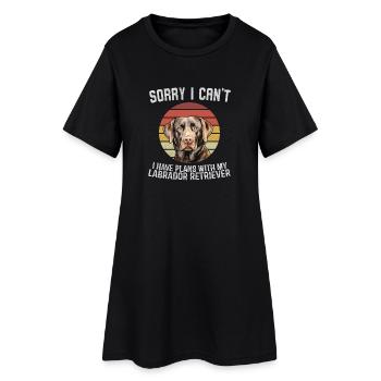 Labrador Retriever Humour T-Shirt - Robe T-shirt Femme - noir - Devant