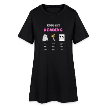 Rien ne vaut la lecture de pierre, de papier, de ciseaux - Robe T-shirt Femme - noir - Devant