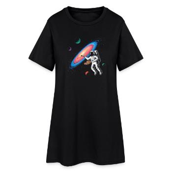 Artiste galactique dans l'espace - Robe T-shirt Femme - noir - Devant