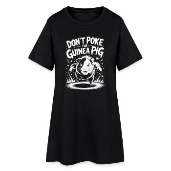 Motif humoristique de cochon d'Inde avec dicton - Robe T-shirt Femme - noir - Devant
