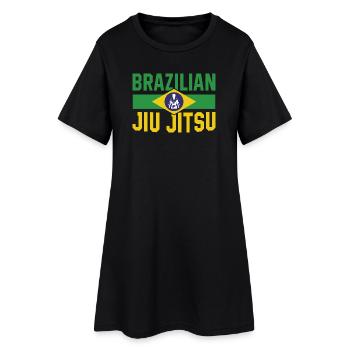Kampfsport Lustiges Brazilian Jiu-Jitsu BJJ  - Frauen T-Shirt-Kleid - Schwarz - Vorne