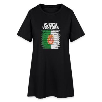 Conception du drapeau des armoiries de Fuerteventura - Robe T-shirt Femme - noir - Devant