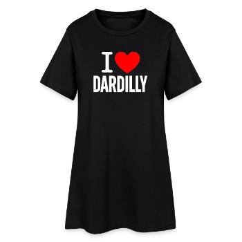 I LOVE DARDILLY - Women’s T-Shirt Dress - black - Front