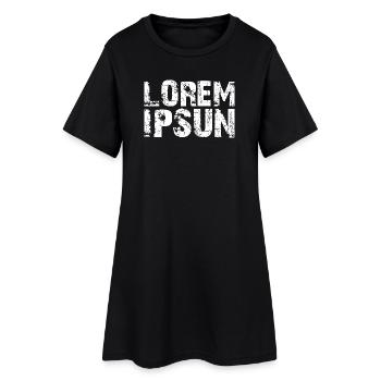 LOREM_IPSUN - Frauen T-Shirt-Kleid - Schwarz - Vorne
