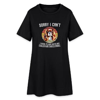 T-shirt ludique pour les amoureux des chiens - Robe T-shirt Femme - noir - Devant