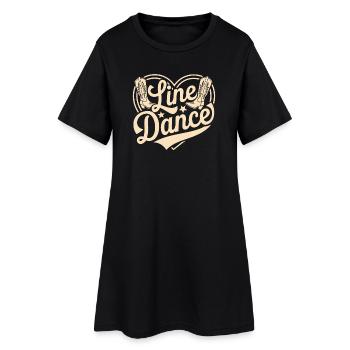 Line Dance - Women’s T-Shirt Dress - black - Front