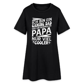 Papa joueur dicton - Robe T-shirt Femme - noir - Devant