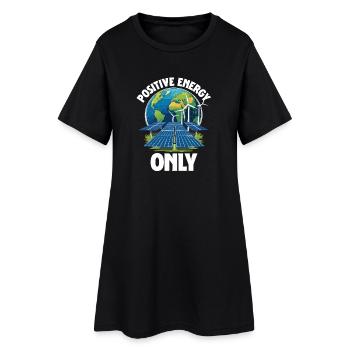 Énergie renouvelable Énergie positive uniquement - Robe T-shirt Femme - noir - Devant