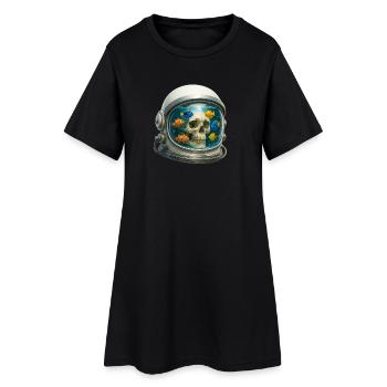 Casque d’astronaute Fish Tank Art avec des poissons - Robe T-shirt Femme - noir - Devant
