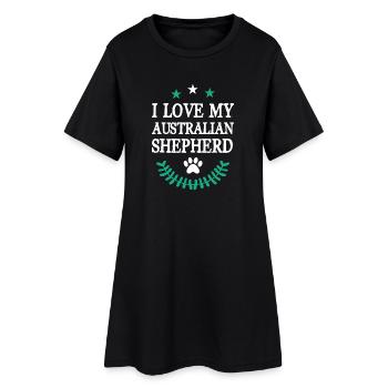 Berger australien - Robe T-shirt Femme - noir - Devant