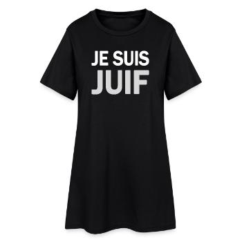 T SHIRT JE SUIS JUIF - Robe T-shirt Femme - noir - Devant