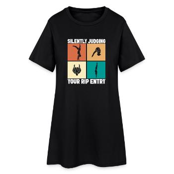Diving diving board - Women’s T-Shirt Dress - black - Front
