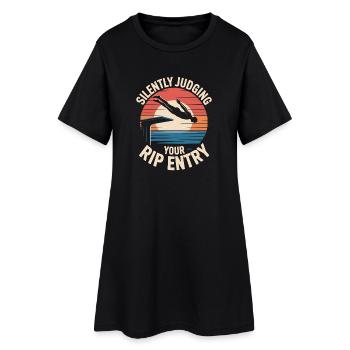 Plongeoir - Robe T-shirt Femme - noir - Devant