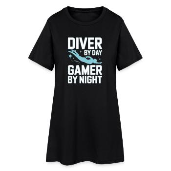 Diving diving board - Women’s T-Shirt Dress - black - Front