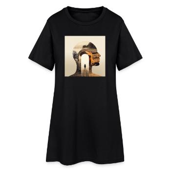 Portraits Nature et Amitié Spirituelle - Robe T-shirt Femme - noir - Devant