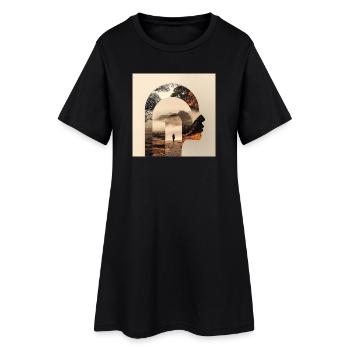 Silhouette Nature Counseling Design - Robe T-shirt Femme - noir - Devant