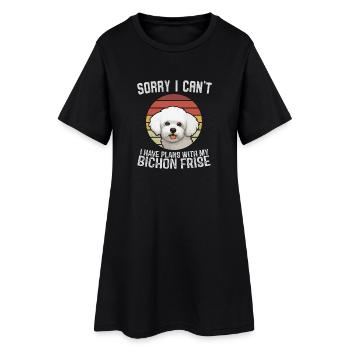 Désolé, je ne peux pas Bichon frisé Chemise - Robe T-shirt Femme - noir - Devant