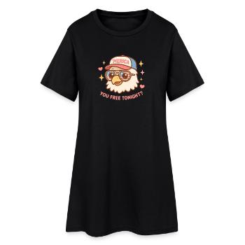 Tu es libre ce soir, Eagle, 4 juillet - Robe T-shirt Femme - noir - Devant