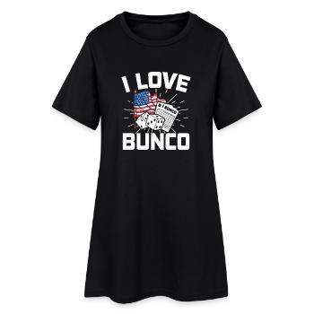 Drapeau des États-Unis Bunco Play Dice Player Gift - Robe T-shirt Femme - noir - Devant