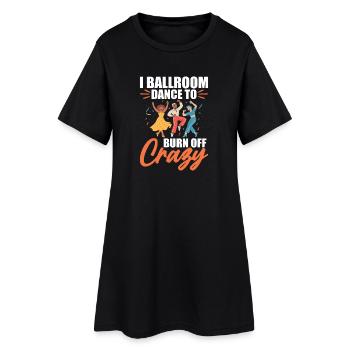 Danseuse de salon Cadeau Partenaire de danse - Robe T-shirt Femme - noir - Devant
