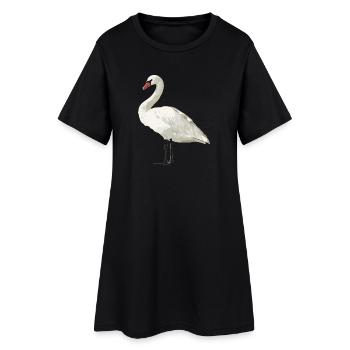 Cygnes Cygne - Robe T-shirt Femme - noir - Devant