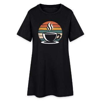 Design de café vintage - Robe T-shirt Femme - noir - Devant
