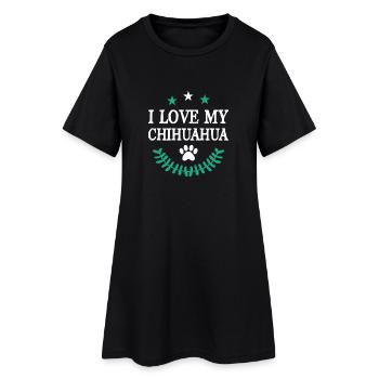 Chihuahua - Robe T-shirt Femme - noir - Devant
