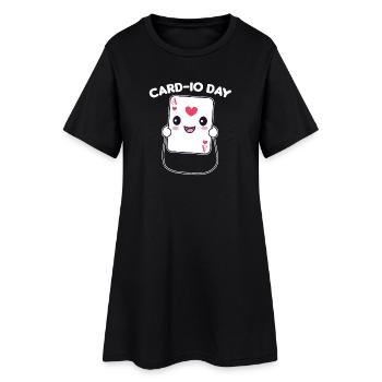 Card-io day Jeu de cartes Jeu de mots avec du sport - Robe T-shirt Femme - noir - Devant