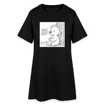 Idéfix Frappe Toc Toc Toc - Robe T-shirt Femme - noir - Devant
