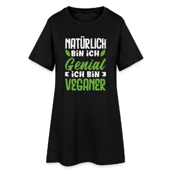 Attention Je suis végétalien Drôle Cadeau végétalien - Robe T-shirt Femme - noir - Devant