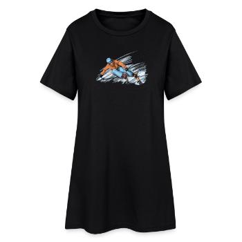 Départ - Robe T-shirt Femme - noir - Devant